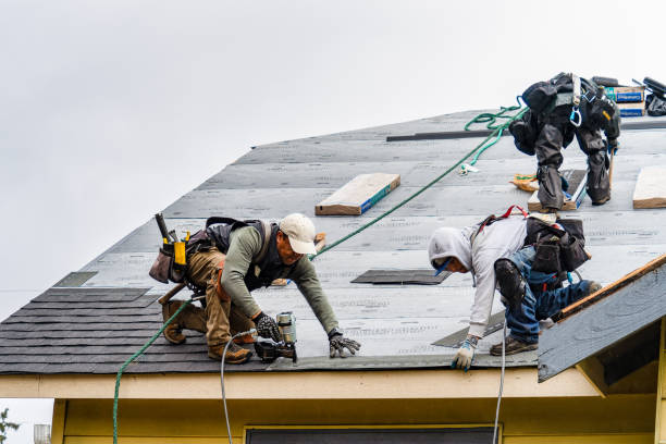 Professional Emergency Roof Repair technician working in Morris, NY